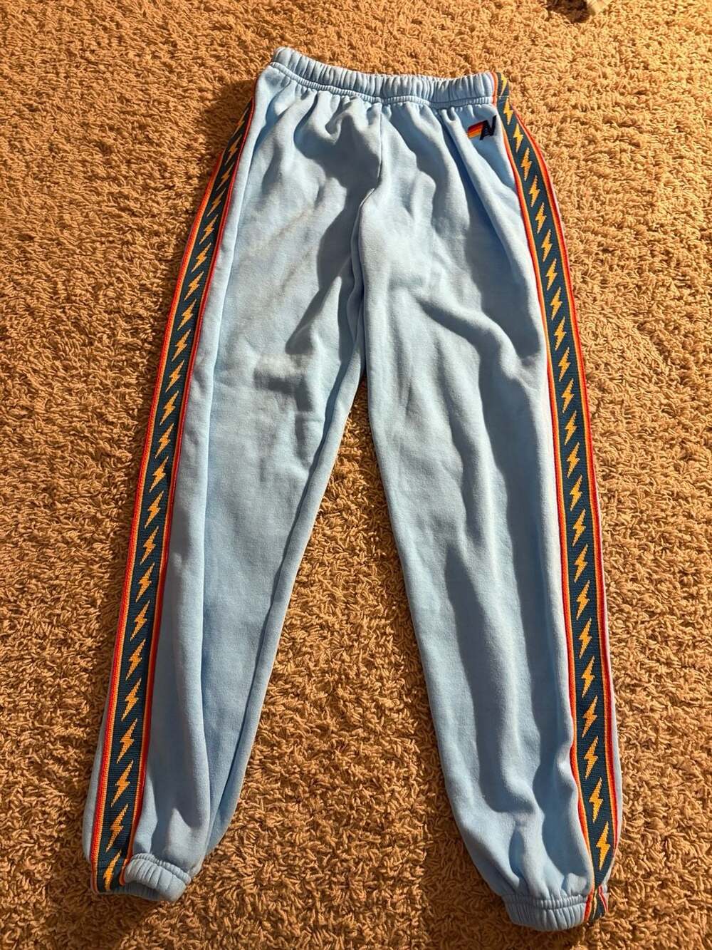 Aviator Nation Bolt Stripe Sweatpants Light Blue